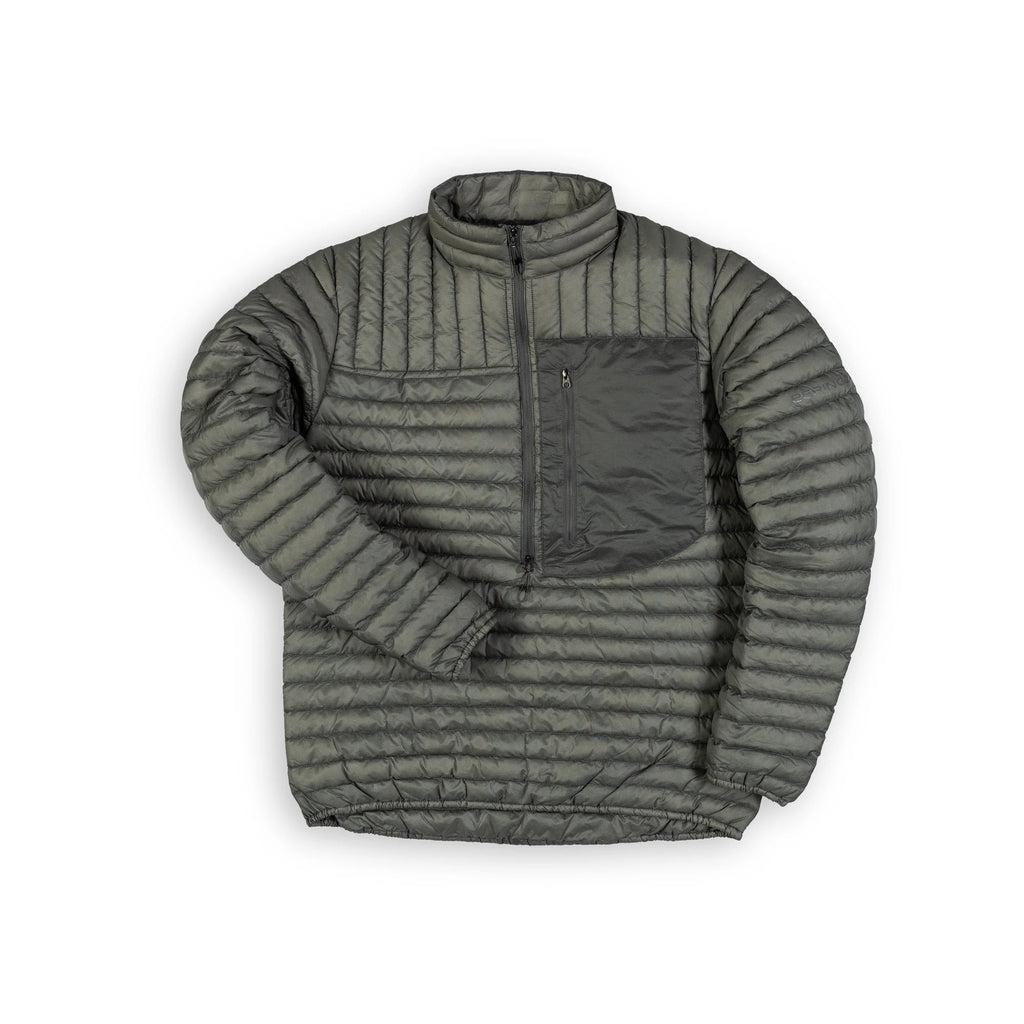 Beringia Luft Jacket. Ultralight Down pullover in gray