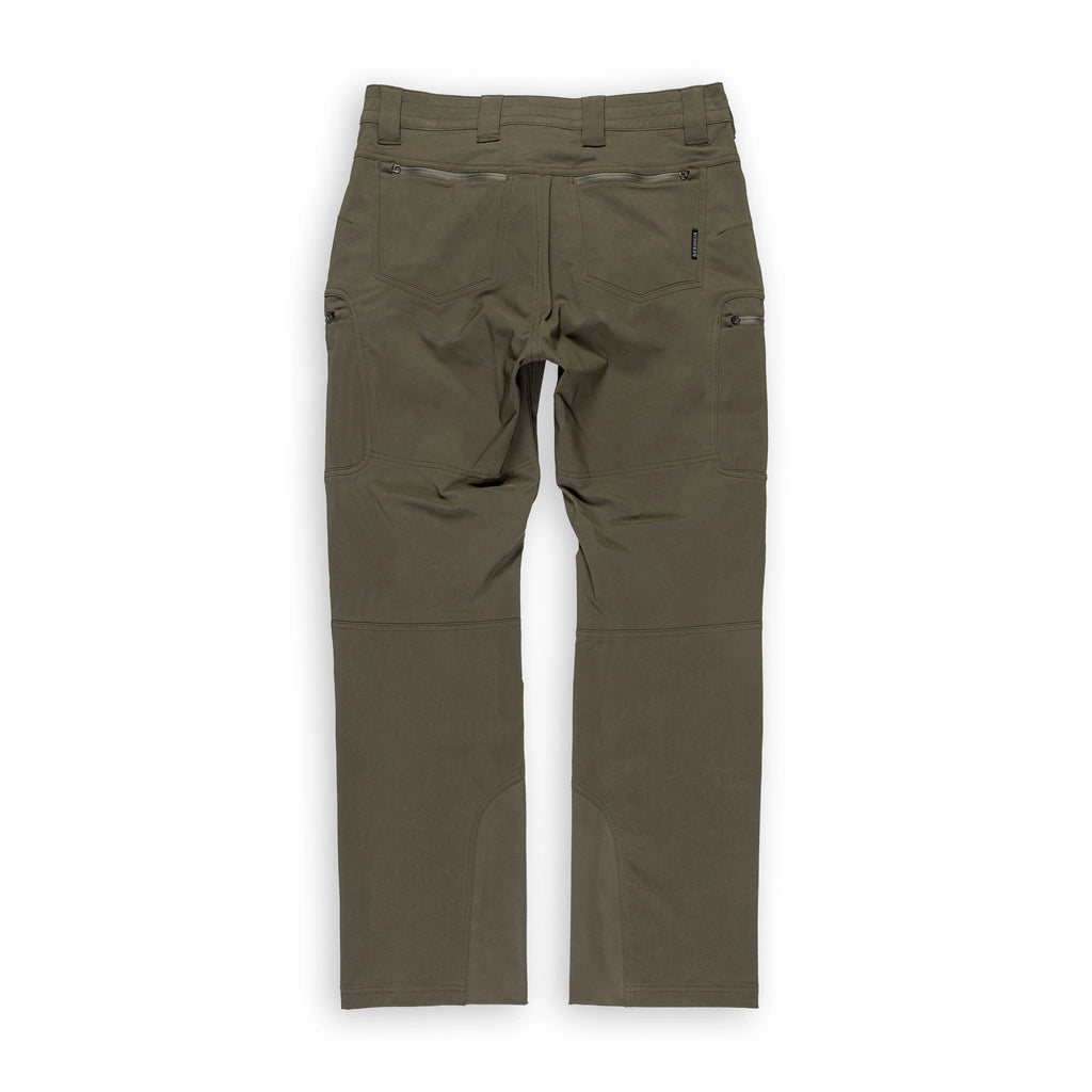 Beringia Denizen Softshell pant -  back view  - Dark Olive