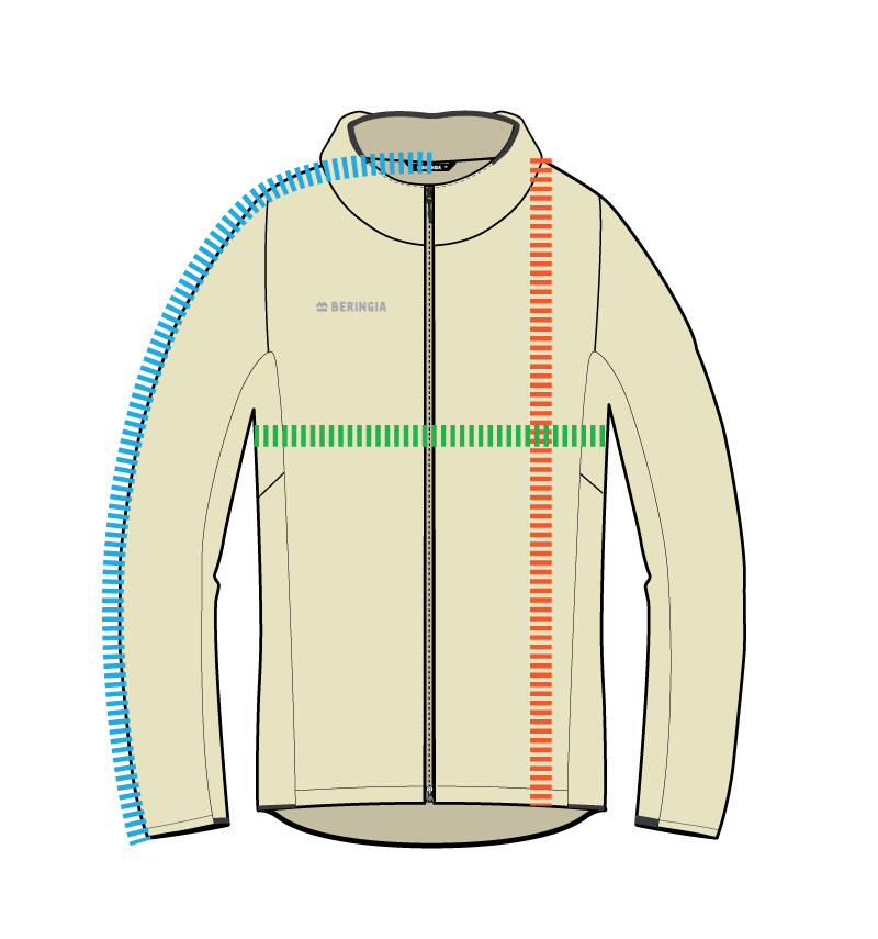 Garment size measurement image