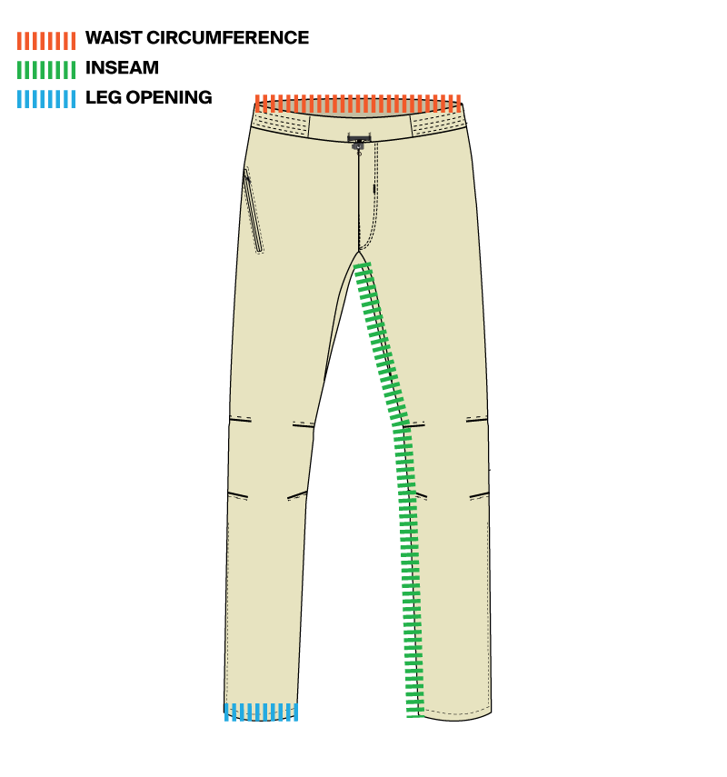 Garment size measurement image